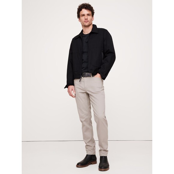 Banana Republic Athletic Traveler Pant Mens 30x30(25.5) Transition Cream Tapered - Picture 4 of 12